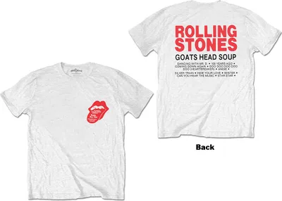 Produktbild von The Rolling Stones Goat Head Soup Tracklist (Back Print) White L T-Shirt