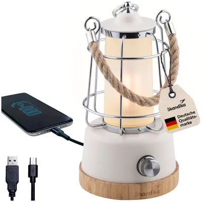 Produktbild von Skandika Campinglampe Kiruna IPX4 370lm 75h Akku dimmbar Farbtemperatur einstellbar Powerbank 126x126x230mm