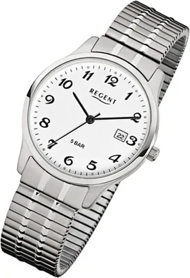 Produktbild von Regent Herren Armbanduhr F-875 Edelstahl Zugband