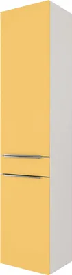 Produktbild von Säulenschrank Hansen 40cm 2 Türen und 1 Schublade - gelb/weiß