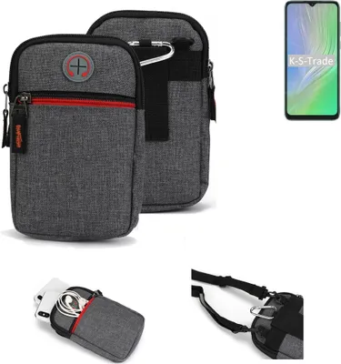 Produktbild von K-S-Trade Holster Gürteltasche kompatibel mit Blackview A55 Handy Tasche Schutz Hülle grau Zusatzfächer 1x