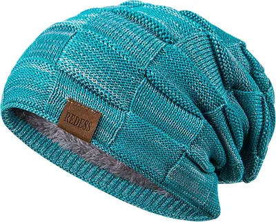Imagen del producto de Gorro de lana para hombre y mujer - Gorro slouchy de punto - Grueso y cálido, ideal para el invierno