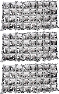 Produktbild von 3 Stück Luftballons aus Aluminiumfolie, einfach zu verwenden, verschiedene Farben, Party-Hintergrund für Dekoration, Fotohintergrund, Silber