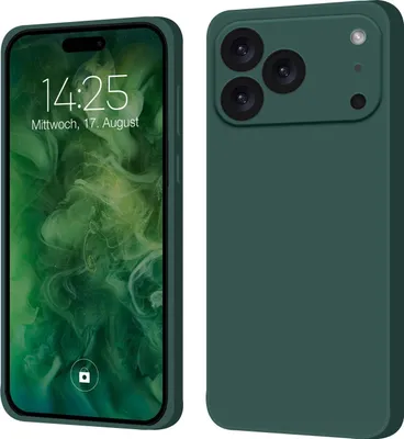 Produktbild von Hülle für Apple iPhone 17 Pro Case Cover Bumper Silikon Softgrip Schutzhülle Farbe: Grün