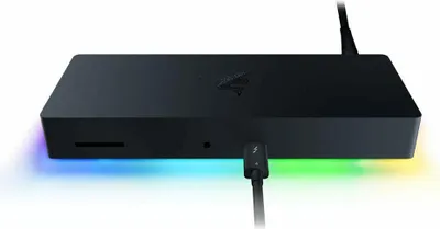 Produktbild von Razer Thunderbolt 4 Dock - USB 3.2 Gen 2 (3.1 Gen 2) Type-C - Schwarz - SD - 8K Ultra HD - 3.5mm - RJ-45 - USB 3.2 Gen 2 (3.1 Gen 2) Type-A - USB 3.2 Gen 2 (3.1 Gen 2) Type-C - Aluminium
