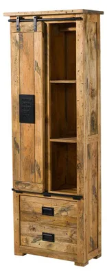Produktbild von MASSIVMOEBEL24.DE Schrank Mango 70x35x195 natur lackiert RAILWAY  #184