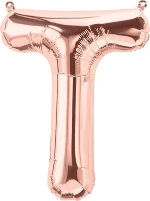 Produktbild von Folienballon Buchstabe T, rosegold, ca. 100 cm