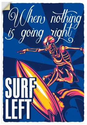 Produktbild von ARTland Wandbild, selbstklebend Surfen Größe: 50x70 cm