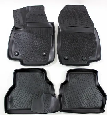 Produktbild von J&J AUTOMOTIVE | 3D Automatten Gummi Matten Gummifußmatten TPE Passend Für Ford B MAX 2012-2017, Schwarz, Anti-Rutsch, Allwettermatten, Passgenaue, Hohes Rand