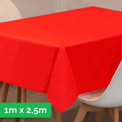 Produktbild von Tischdecke aus stoffähnlichem Vlies, 1m x 2,50m Rot,  100