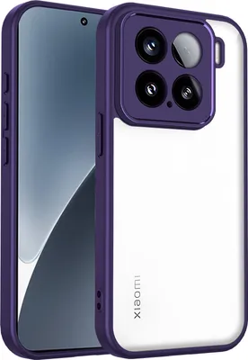 Produktbild von Hülle für Xiaomi 15 Transparente Rückseite TPU Bumper Stoßfest Handyhülle Lila