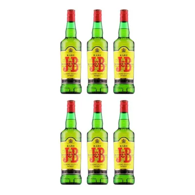 Produktbild von Justerini & Brooks J&B Rare Blended Scotch Whisky 6er Alkohol Set 0,7l – 40% Vol. Mild & Aromatisch, Speyside Whisky – Veredelter Schottischer Whiskey