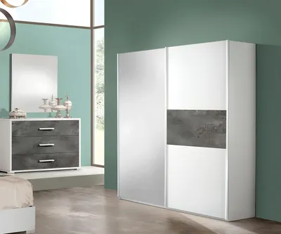 Produktbild von Kleiderschrank Schrank Luxus Schwebetüren Design Schlafzimmer Schränke Holz Neu