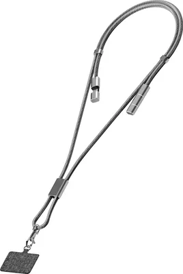 Produktbild von Akashi, 3-in-1 Halsband mit USB-C 100W und Lightning, Silber