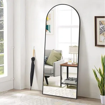 Zdjęcie produktu dla Koonmi zostanie usunięte.
Lustro łukowe Arch, 53 x 163 cm, duże lustro stojące w kształcie łuku, montowane na ścianie, lustro z oparciem, pełnowymiarowe lustro pełnej długości, lustro do makijażu