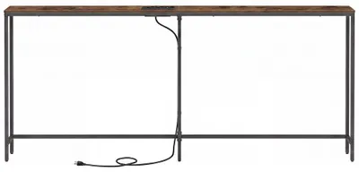 Produktbild von Schmaler Konsolentisch für Flur und Wohnzimmer | Braun-schwarz | 200x15x80cm