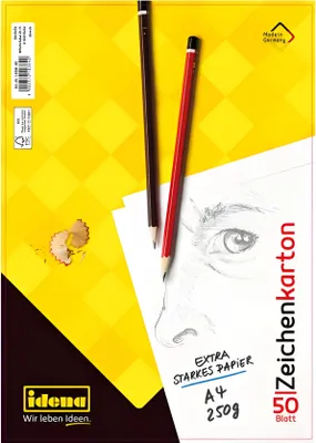 Produktbild von Idena Zeichenkarton 50 Blatt 250g/m² DIN A4