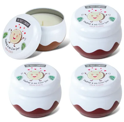 Duftkerze Kokosnuss 4er-Pack, 150 g, 40 Std. Brenndauer
