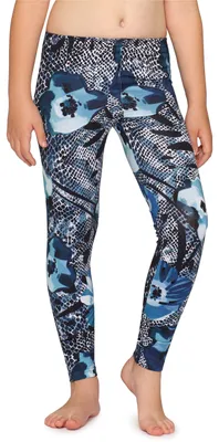 Produktbild von Merry Style Mädchen Lange Leggings aus Baumwolle MS10-337 (Marineblau/Blumen, 128)