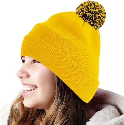 Image de Beechfield - Bonnet "Snowstar" homme/femme unie PC4146 (Taille unique) (Moutarde /Blanc naturel)