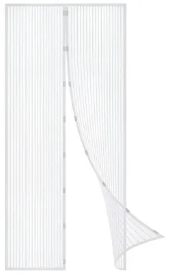 Obrázok produktu pre Magnetická sieťka proti hmyzu na dvere, biely polyester, 208x100 cm