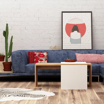 Produktbild von Skye Decor, Nuguso, Couchtisch, Eiche, 100 % MELAMINBESCHICHTETE SPANPLATTEN, 90 x 40 x 42 cm