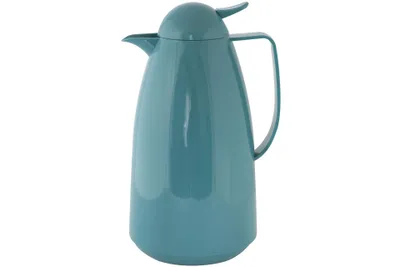 Produktbild von Thermoskanne Isolierkanne 1L, Thermo Kanne Kaffeekanne, blau