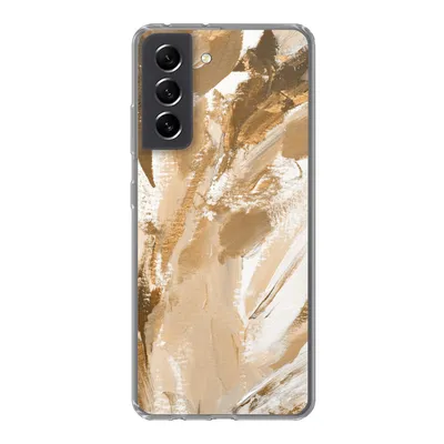 Produktbild von MuchoWow® Handyhülle Schutzhülle Hülle für Samsung Galaxy S21 FE Farbe - Gold - Beige Silikon Softcase Handy Hülle - Mobiltelefonhülle