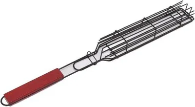 Productafbeelding van Grillmand voor kebab en groenten - ijzer - geschikt voor barbecue en camping - voor groenten, vis en vlees op de barbecue of grill - 49*5*5 cm