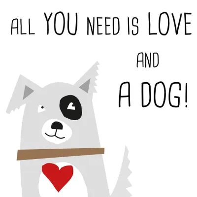 Produktbild von Servietten 33x33cm Love and Dog
