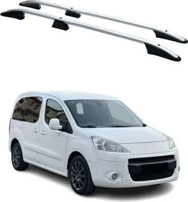 Image de Barres de toit longitudinales pour Peugeot Partner Tepee 2008-2018 L1 Alu Gris