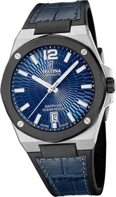 Produktbild von Festina Herrenuhr Automatik Armbanduhr Leder schwarz D2UF22005/2