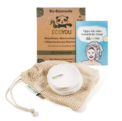 pandoo Abschminkpad Baumwolle in Aufbewahrungsbox Ø8cm,