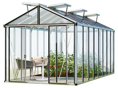 Produktbild von GFP Gewächshaus Hera 8 Glasgewächshaus 263x514 cm | Aluminium-Rahmen