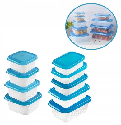 Produktbild von BranQ Blue Box Frischhaltedosen Set 9 Stück BPA-frei