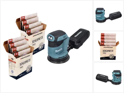 Obrázek produktu pro Akumulátorová náhodná orbitální bruska DBO 180 Z 18 V 125 mm + 2x síťová brusná sada Toolbrothers SPIDER - bez akumulátoru, bez nabíječky, ideální pro kutily, broušení, pevně namontovaný box na prach.