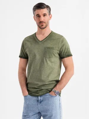 Produktbild von Ombre Clothing Kurzarmhemd für Männer Jordanne olive L