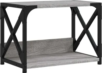 Image de Support d'imprimante à 2 niveaux Sonoma gris 44x26x31,5 cm