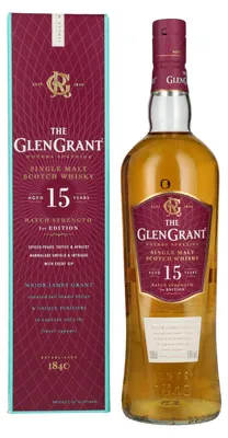 Image de Glen Grant 15 Years Old BATCH STRENGTH Single Malt Whisky 50% Vol. 1l en boîte cadeau