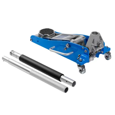 Produktbild von Högert Technik Wagenheber, Hydraulischer Wagenheber 1,5t, Rangierwagenheber Hydraulikheber 85-370 mm Hubhöhe für PKW, Überlastventil, Frontrollen und