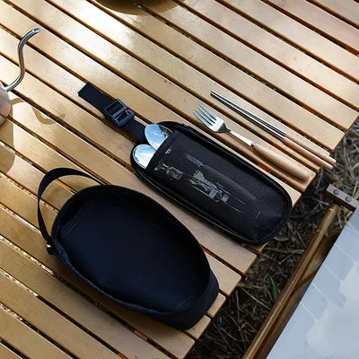 Produktbild von Aufbewahrungstasche für Camping-Kochgeschirr mit abnehmbarem Abflussbeutel | Tragetasche für Outdoor-Küchenutensilien, Reisetasche, tragbar, Grill- und Kochgeschirr, Campingzubehör