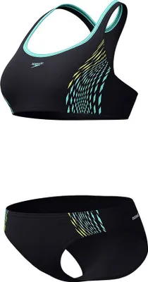 Produktbild von Speedo Placement Bikini Badeanzug schwarz chlorbeständig