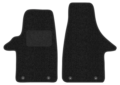 Image de Tapis de sol en moquette anthracite pour Volkswagen Transporter T5 2003-2015 2 pièces