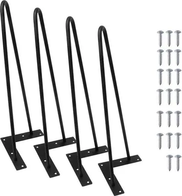 Produktbild von Famanu Tischbeine Schwarz - 4er Set