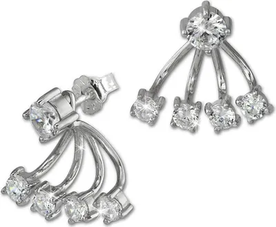 Produktbild von SilberDream Ohrringe Ear Cuff rund Zirkonia weiß Ohrstecker 925 Silber D2GSO421W