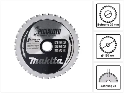 Produktbild von Makita EFFICUT Sägeblatt 150x20x33Z