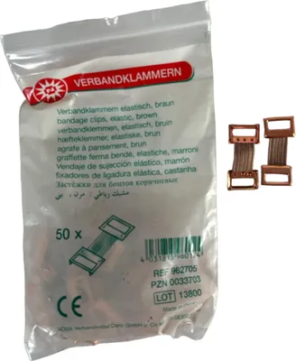 Produktbild von Nobamed® Verbandklammern braun