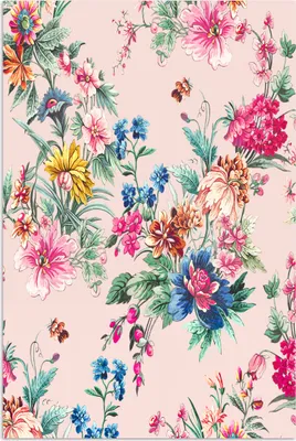 Produktbild von MuchoWow® Poster Blumen - Pastell - Vintage 40x60 cm - Plakate für die Wand - Poster Babyzimmer