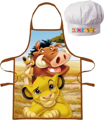 Produktbild von König der Löwen Kinder Kochschürze + Kochmütze Kinder Koch-Set 2 tlg. Backschürze