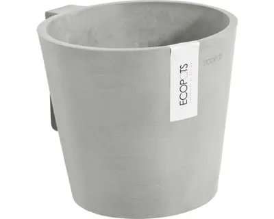 Obrázek produktu pro Květináč Ecopots Amsterdam plastový Ø 17,3 cm 19,5 x 21,8 x 17,5 cm šedobílý